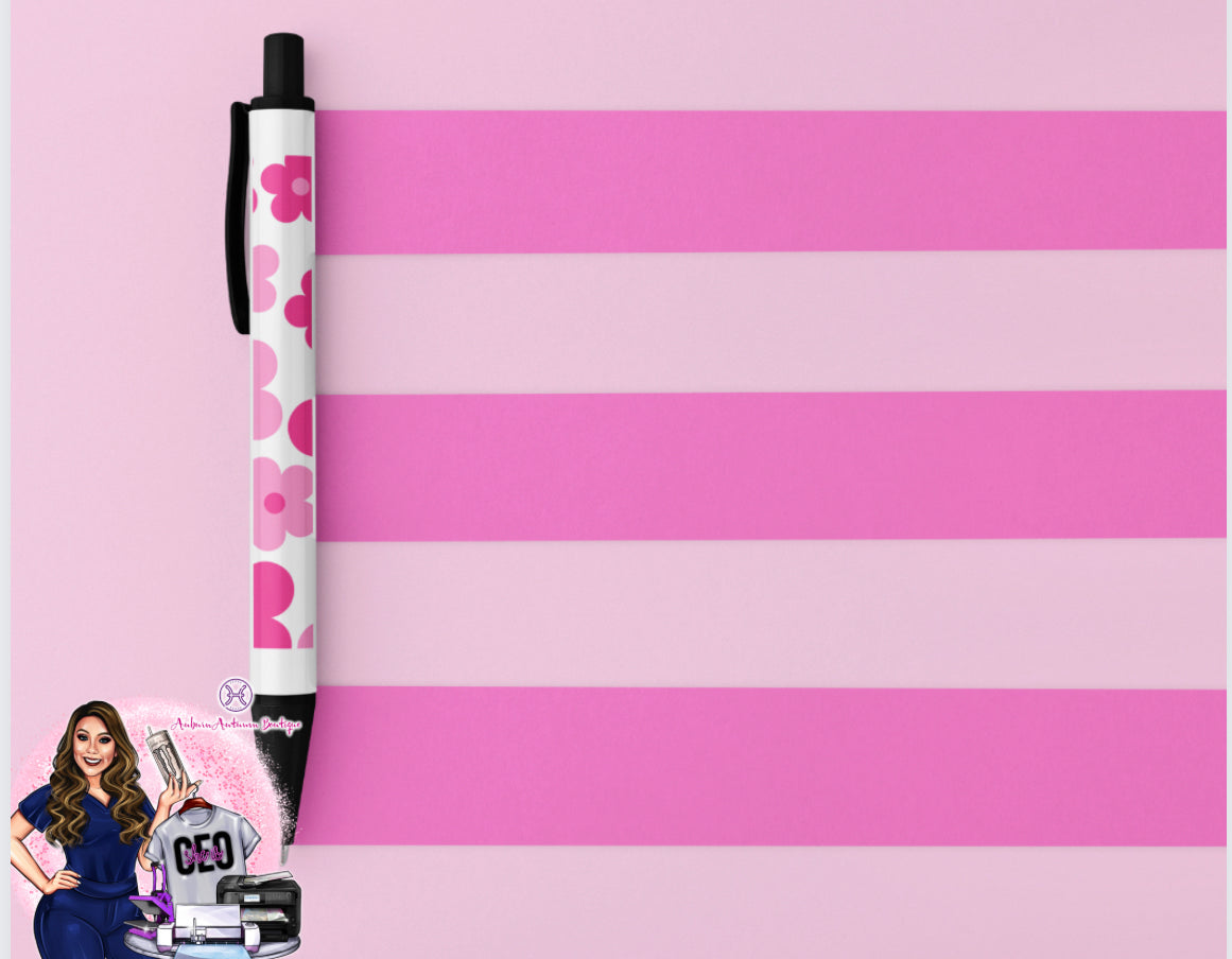 Retro Daisy Sublimated Pen