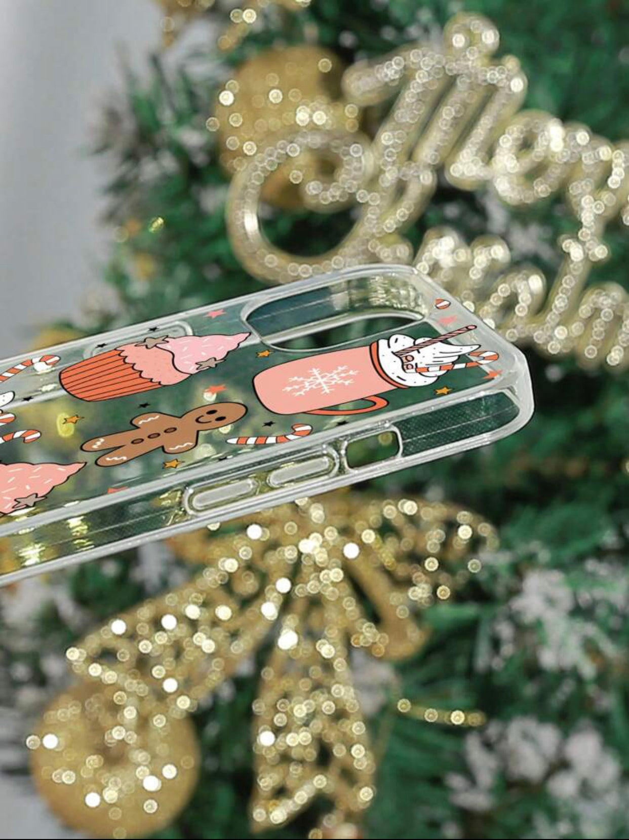 Gingerbread Man Clear iPhone Case