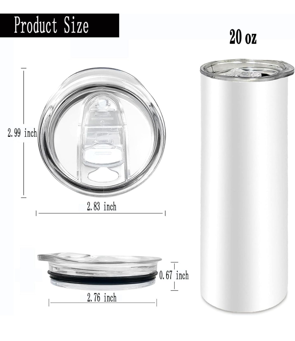Replacement Lid 20 oz Skinny
