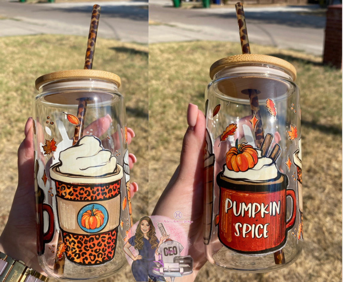 Pumpkin Spice Clear Libbey Cup