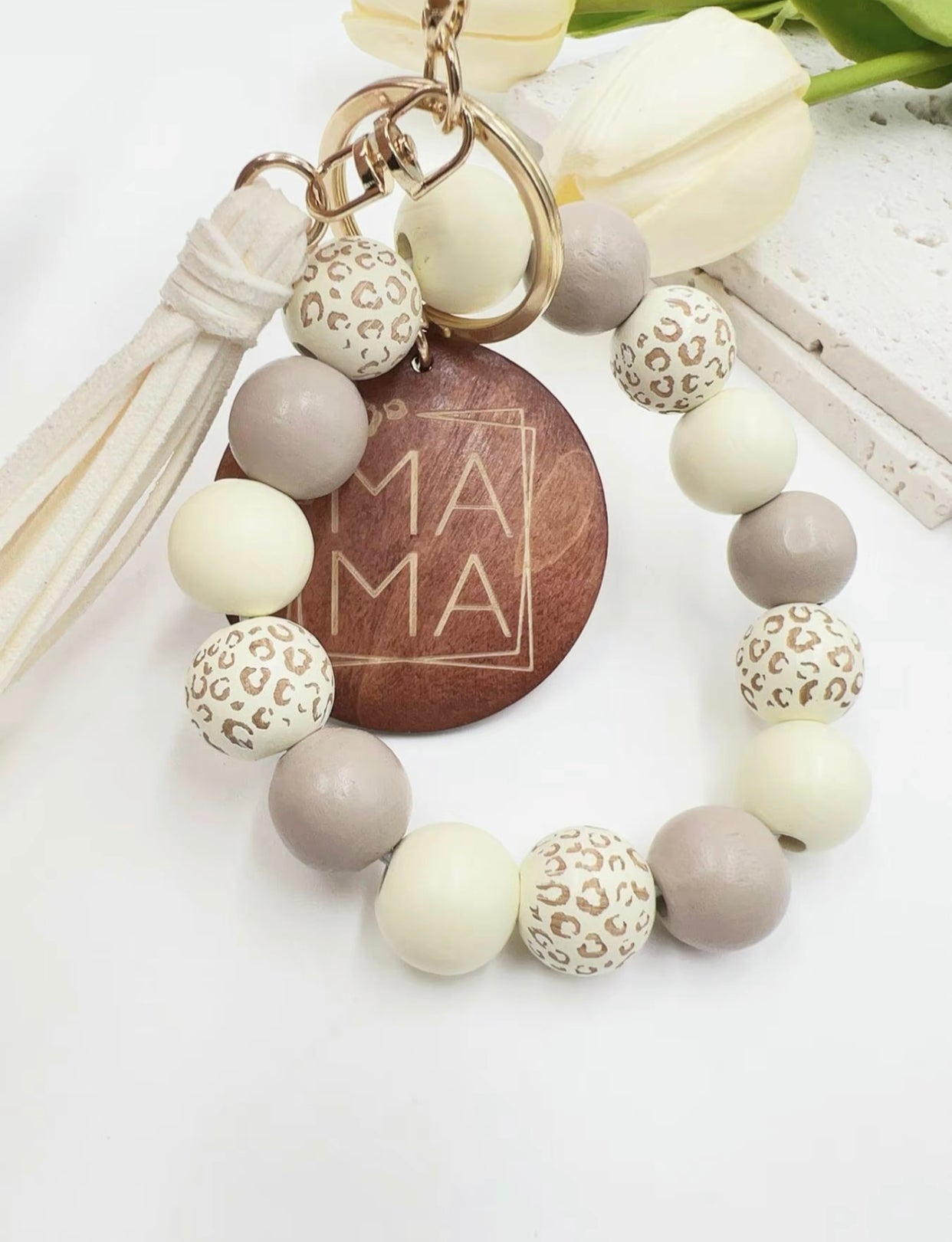 MAMA Wooden Wristlet