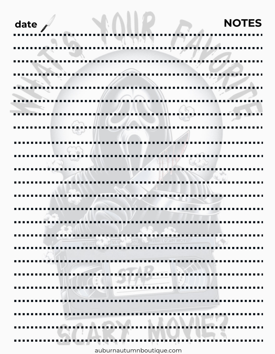 Ghost Face Notepad