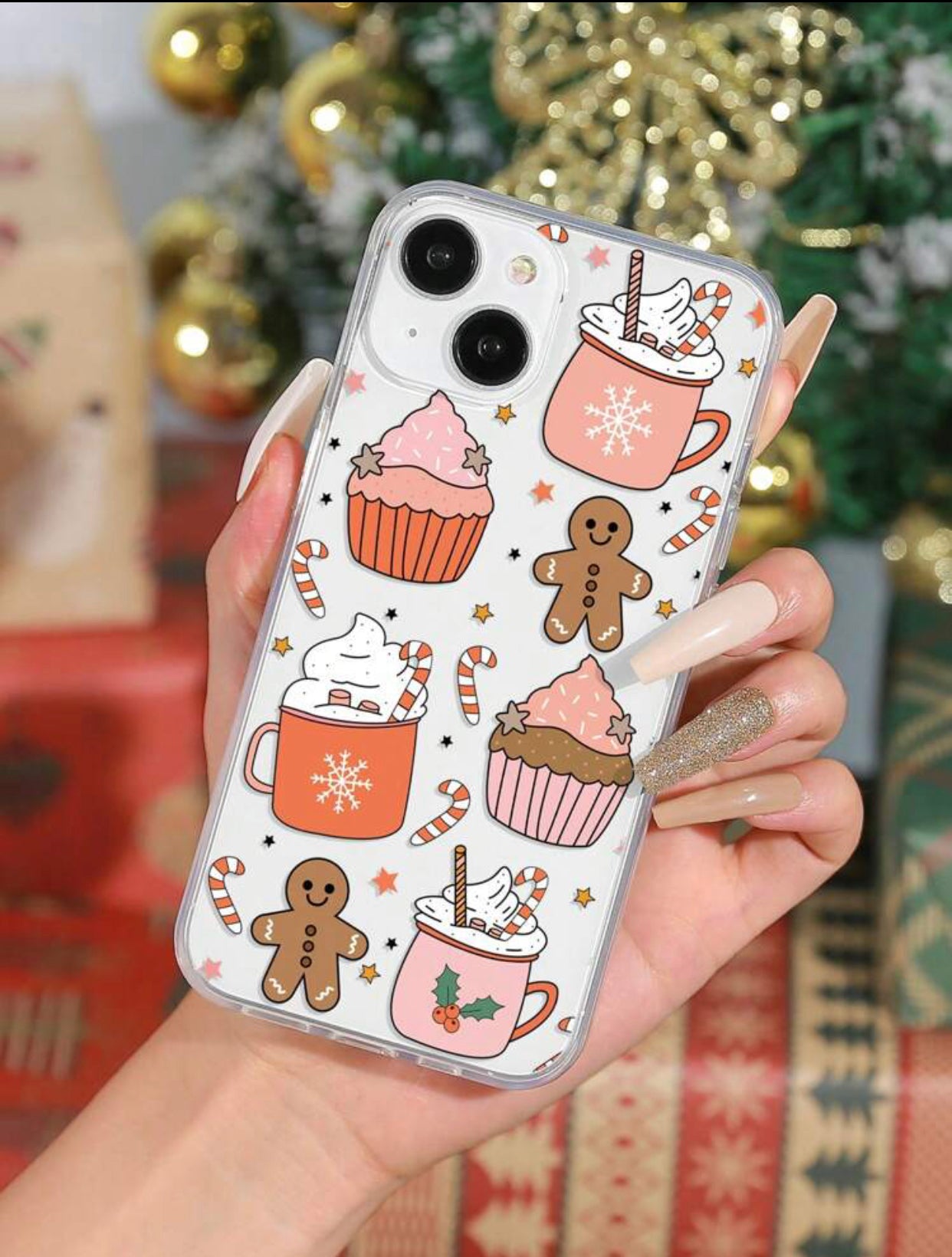 Gingerbread Man Clear iPhone Case