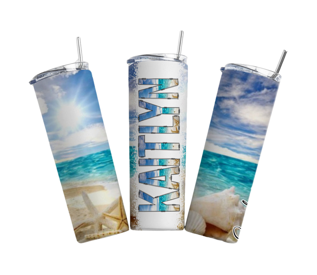 Personalized Beach Front 20 oz