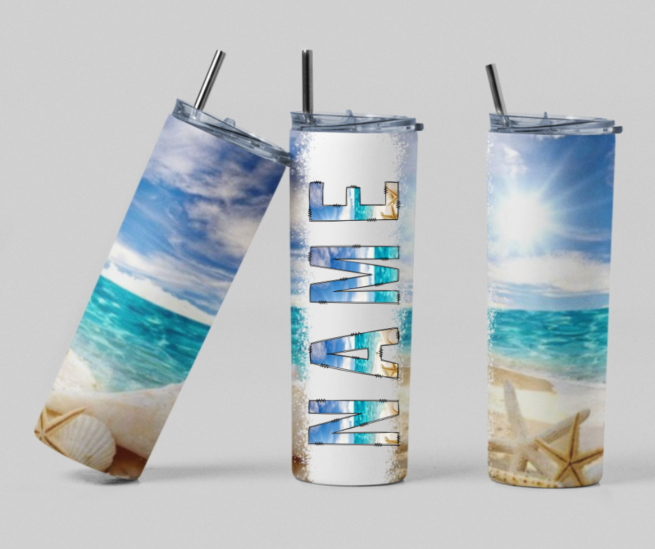 Personalized Beach Front 20 oz