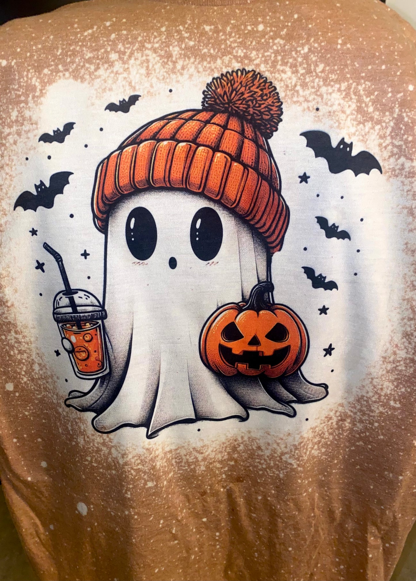 Ghost Iced Coffee Bleached Tshirt