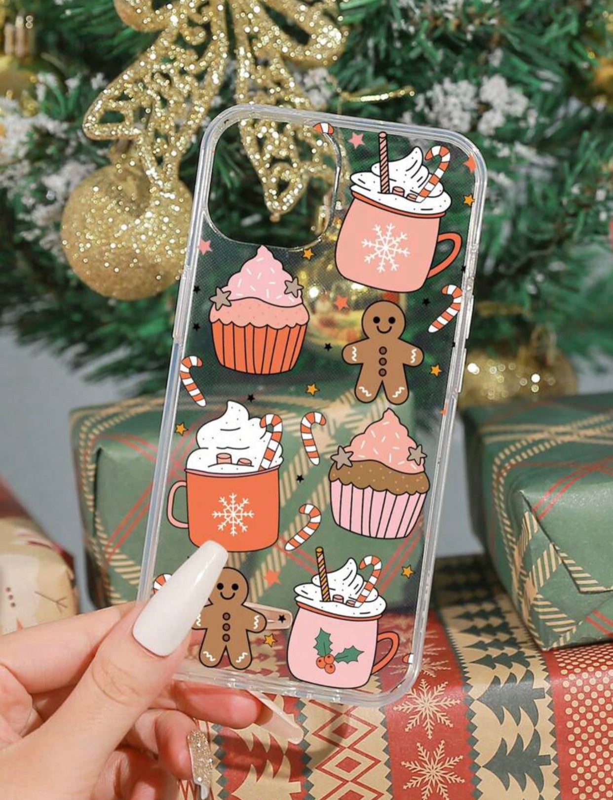 Gingerbread Man Clear iPhone Case