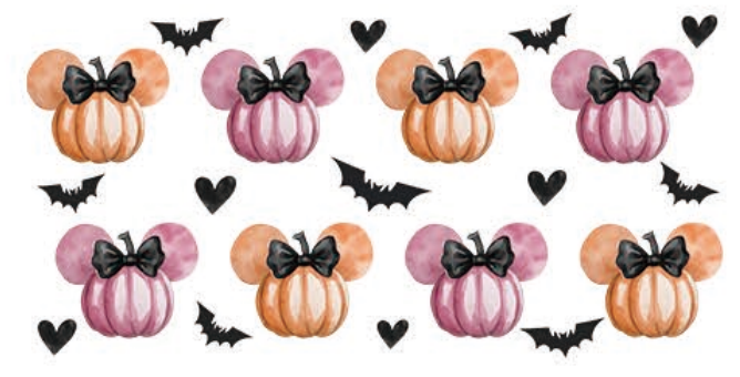 Mouse Pumpkins UV DTF Wrap