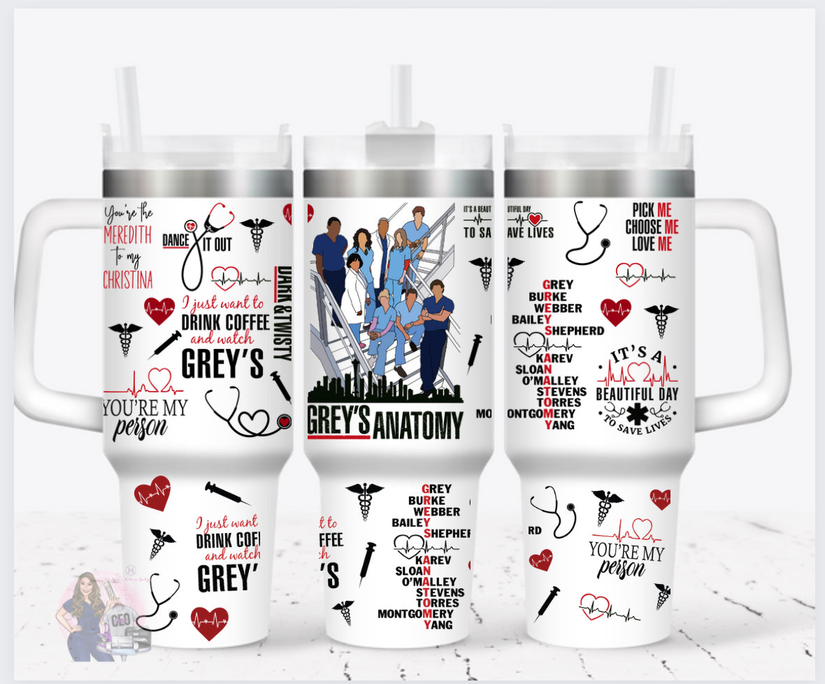 Grey’s Anatomy 40 oz w/handle