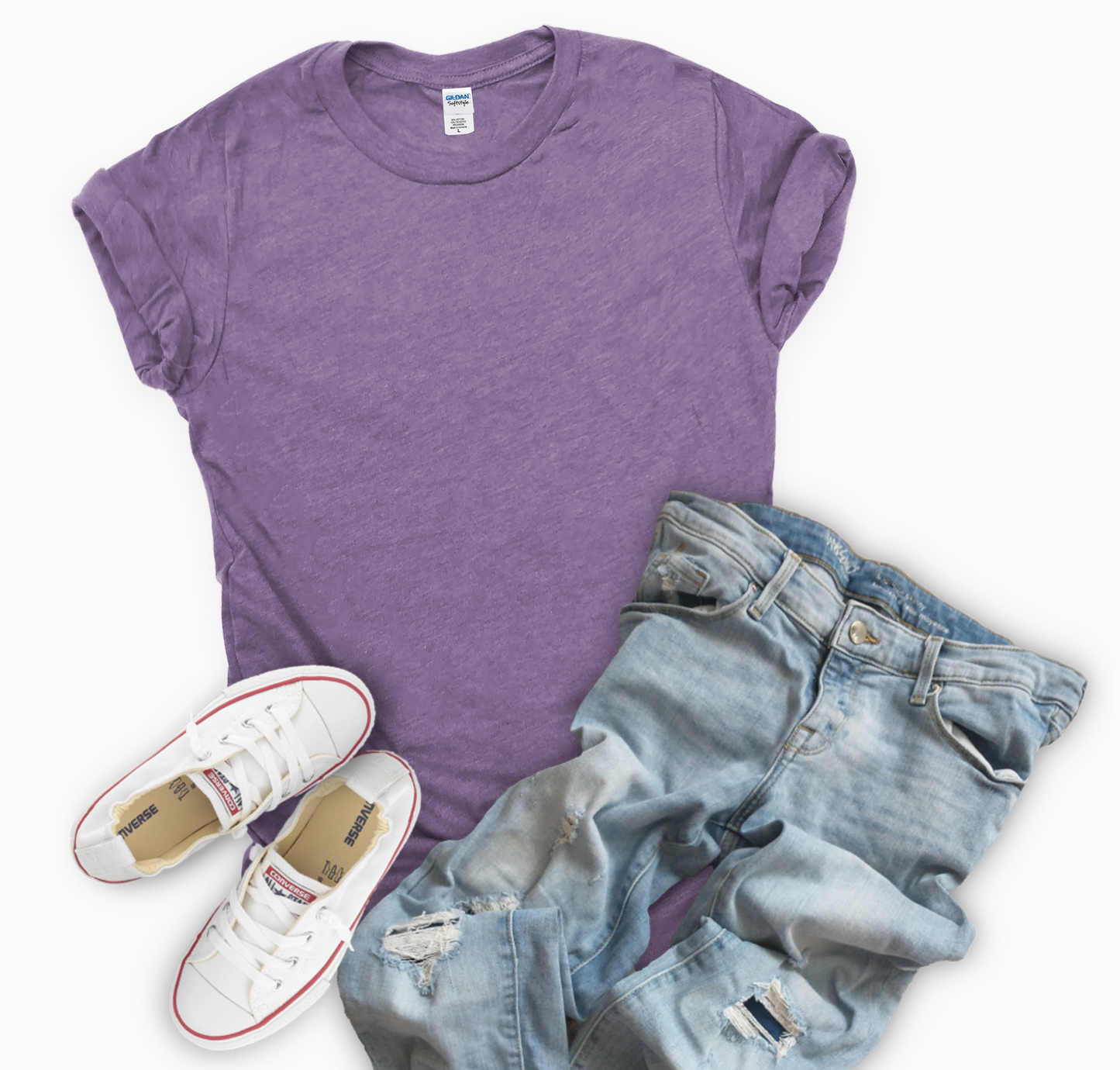 Custom Tee Heather Purple