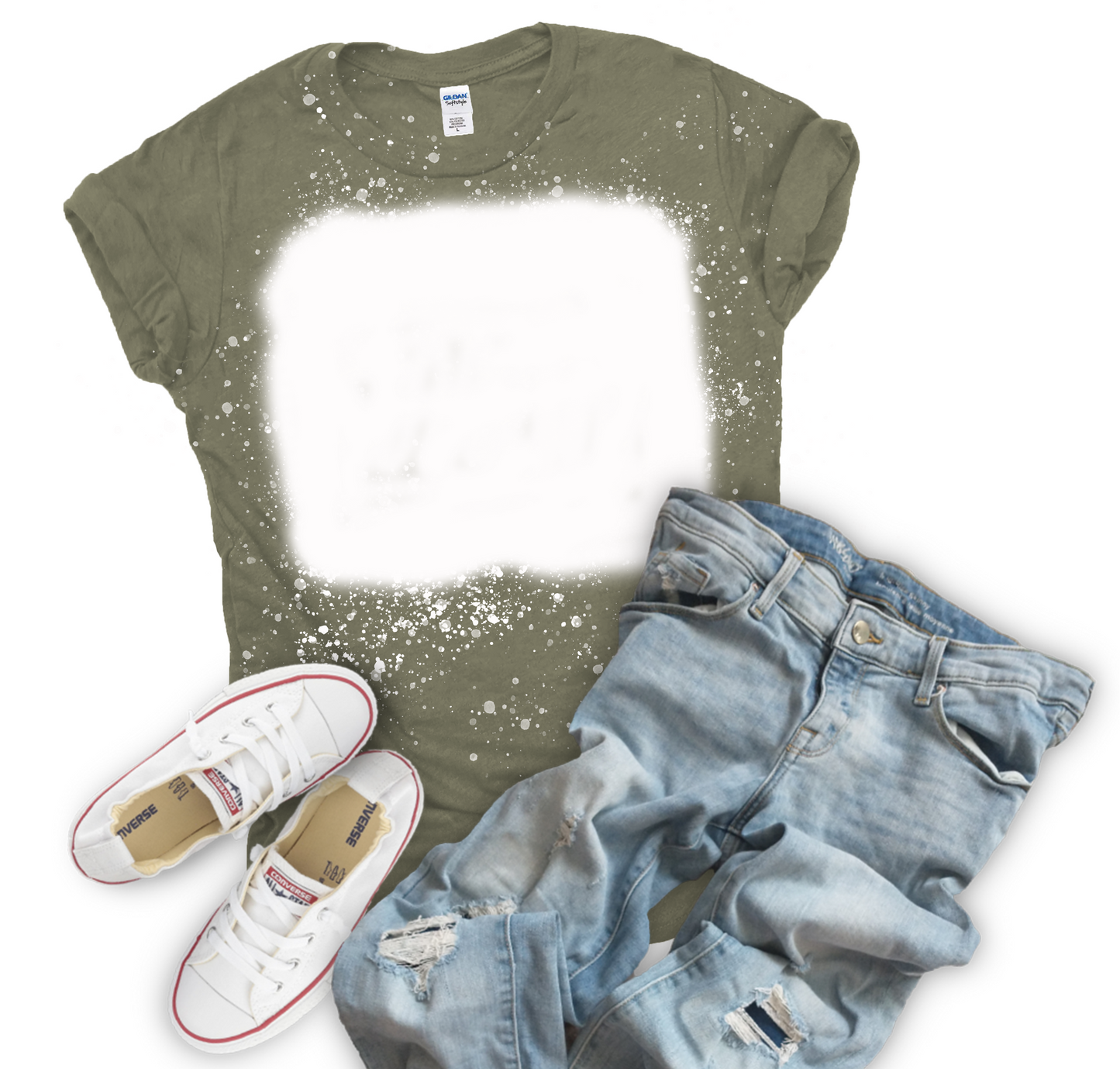 Blank Heather Military Green Tee
