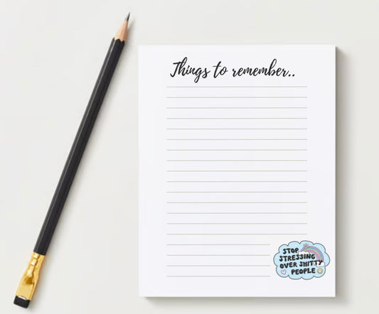Things To Remember Notepad