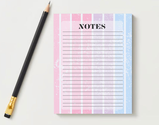 Pastel Striped Notepad