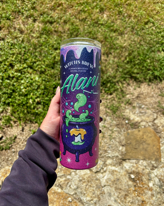 Witch’s Brew Glitter Tumbler 20 oz