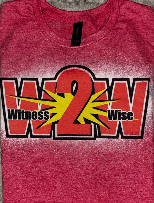 Witness 2 Wise Bleached Heather Red Tee – Gildan Softstyle