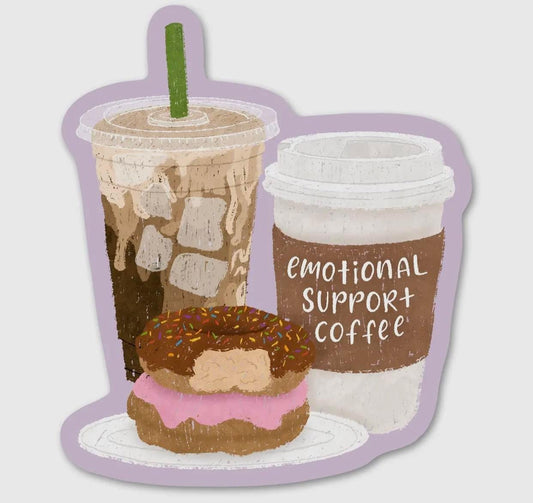 Emotional Support Coffee Sticker