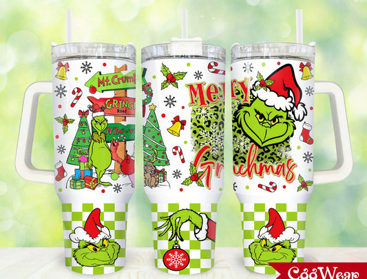 Grinch 40 oz w/handle