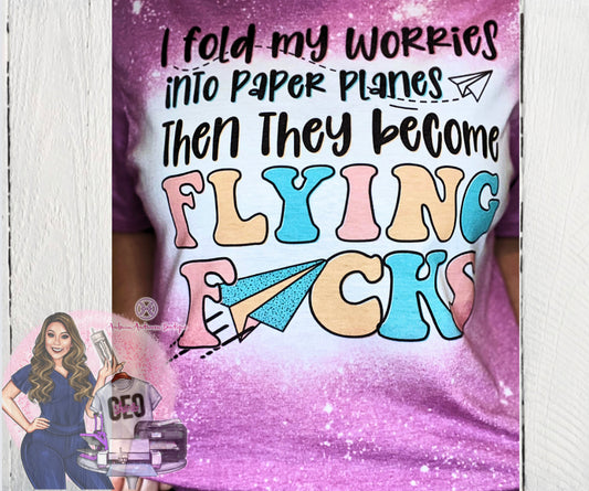 I Fold My Worries Into Paper Planes *Ready to Ship*
